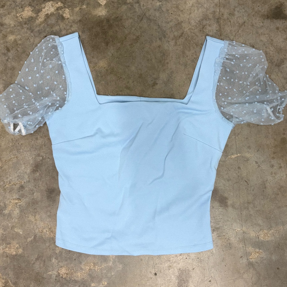 BCBGeneration Sky Blue Knit Top